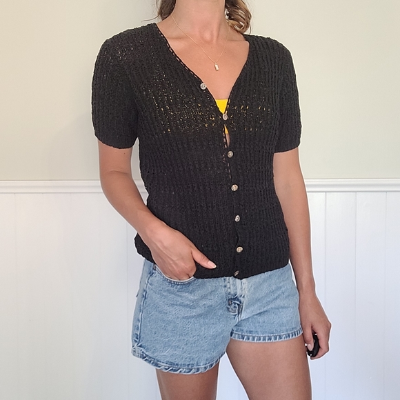 Knit black cardigan - Picture 3 of 8